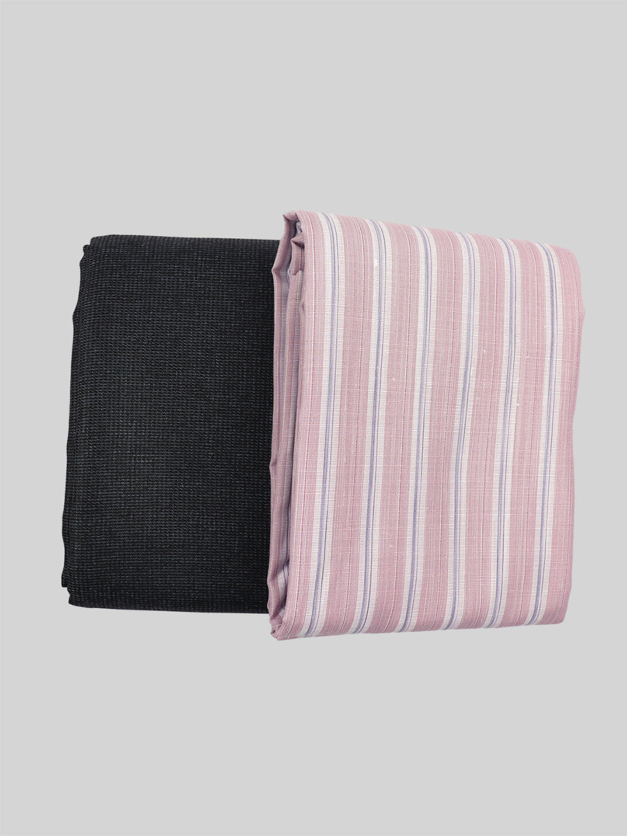 Cotton Blend Stripe Shirting & Suiting Gift Box Combo GL109