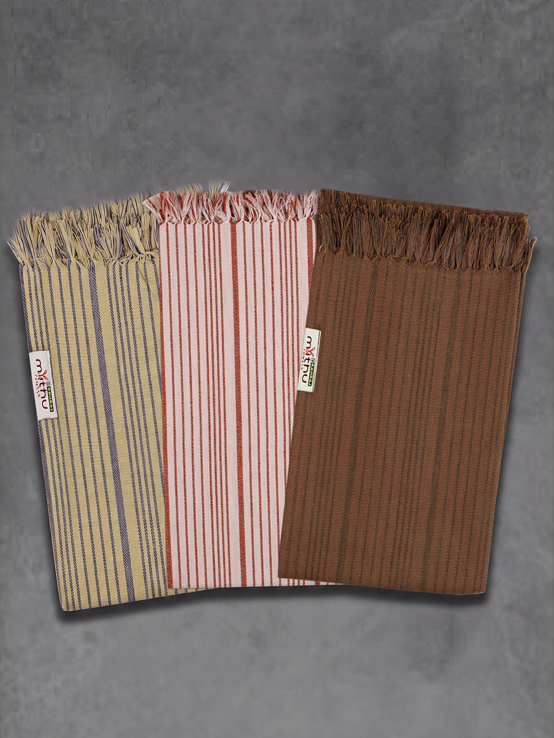100% Comfort Cotton Stripe Bath Towel 1057 (Pack of 3)