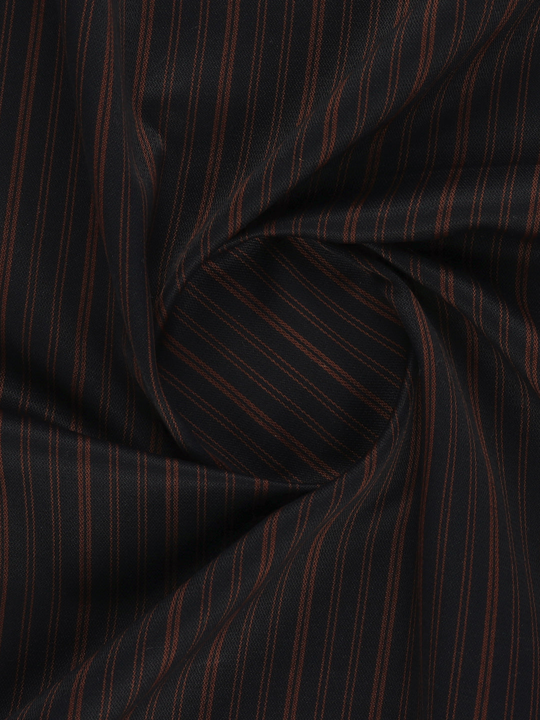 Mens Cotton Rich Striped Shirt Fabric Black High Style