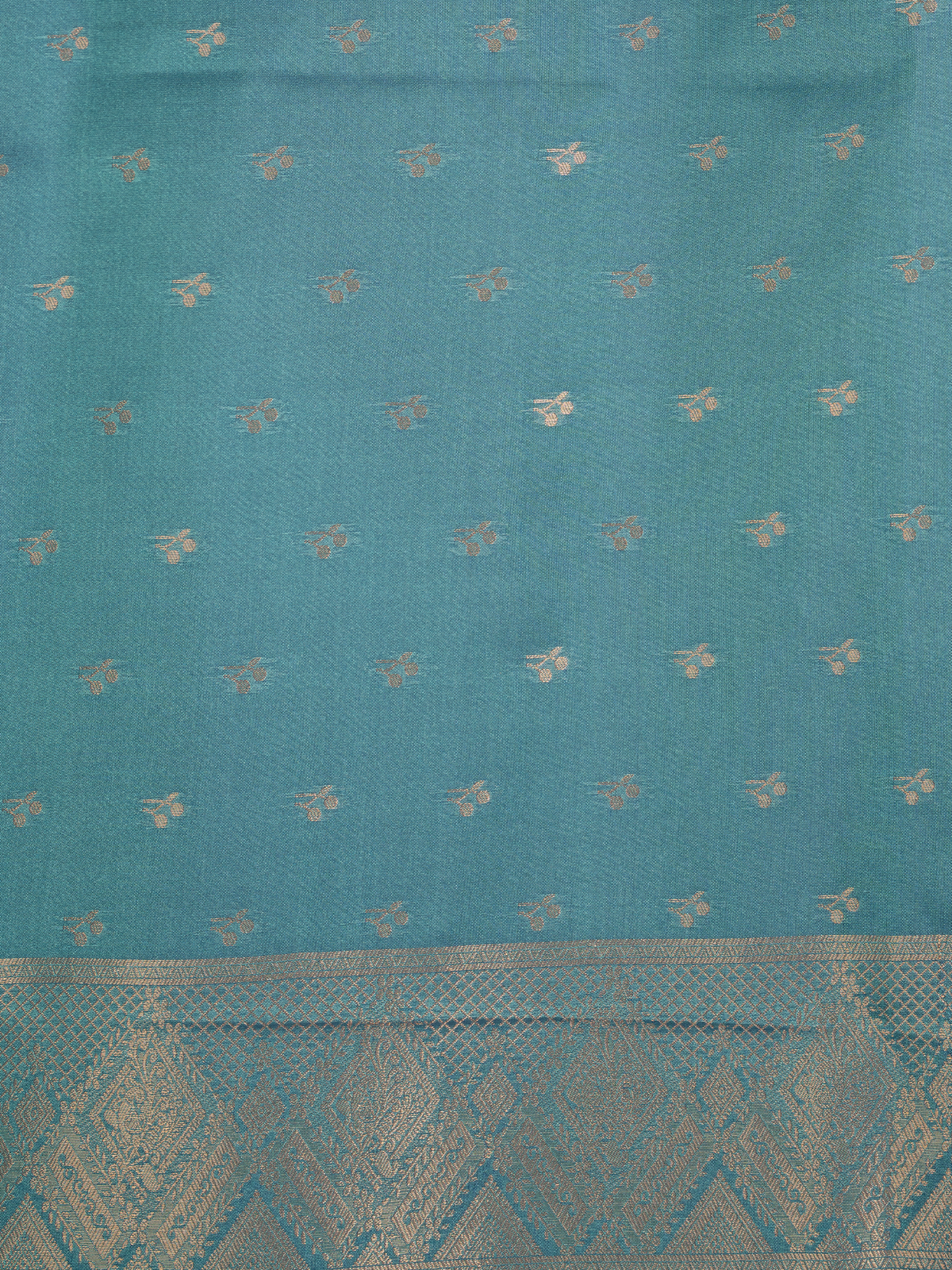 Women Soft Silk Ocean Blue with Navy Saree SS475