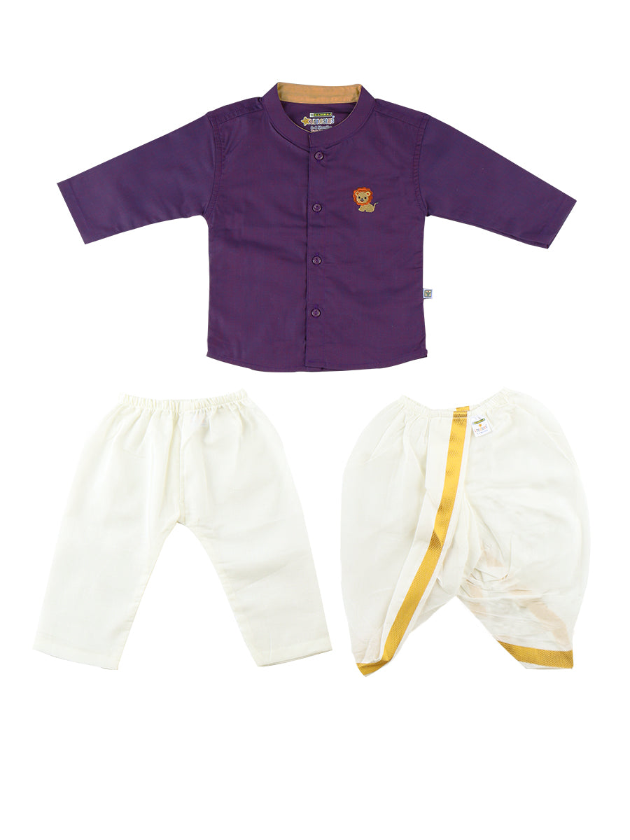 Newborn Baby Traditional Set Purple Full