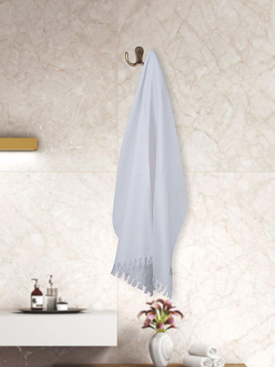 Cool Touch White Towel (2 PCs Pack) -  Ramraj CottonCool Touch White Towel (2 PCs Pack)-Close view