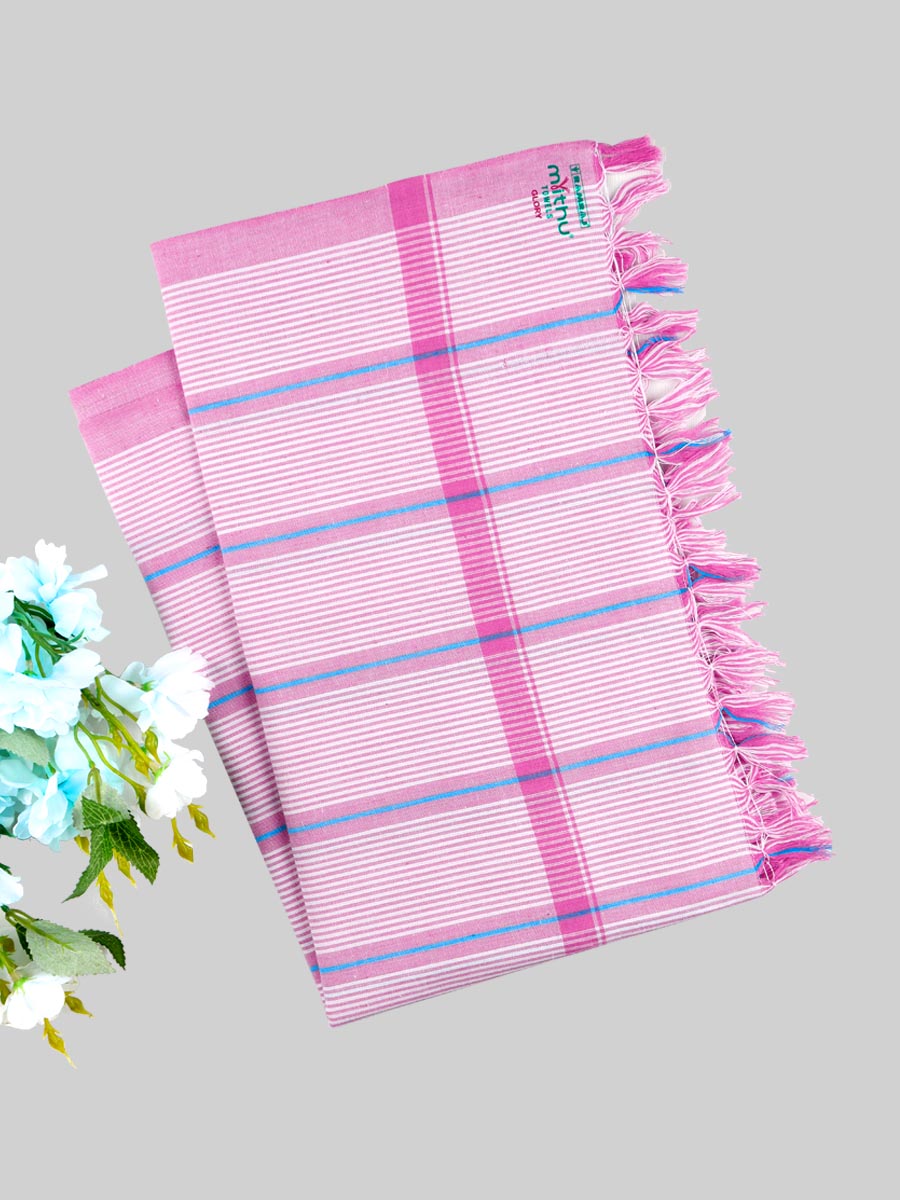 Glory Plain Colour Bath Towel (2 PCs Pack)-Pink