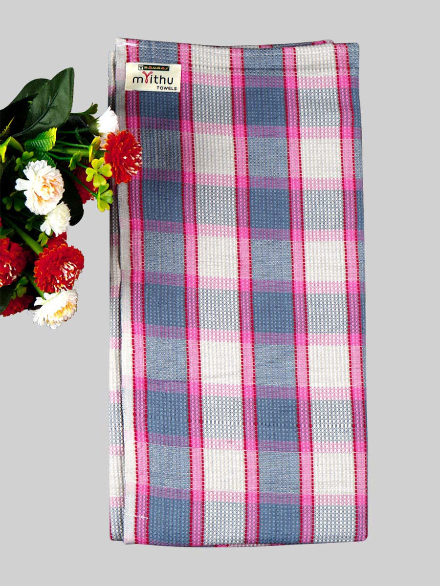 Cotton Colour Bath Towel Nice Day 30x60-Pink & Grey
