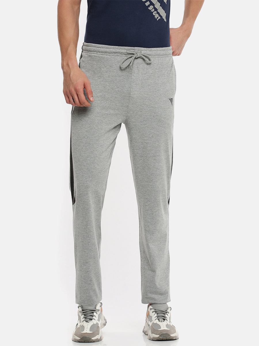 Combed Cotton Smart Fit Trackpants with Pockets (2 Pcs Pack)-Grey