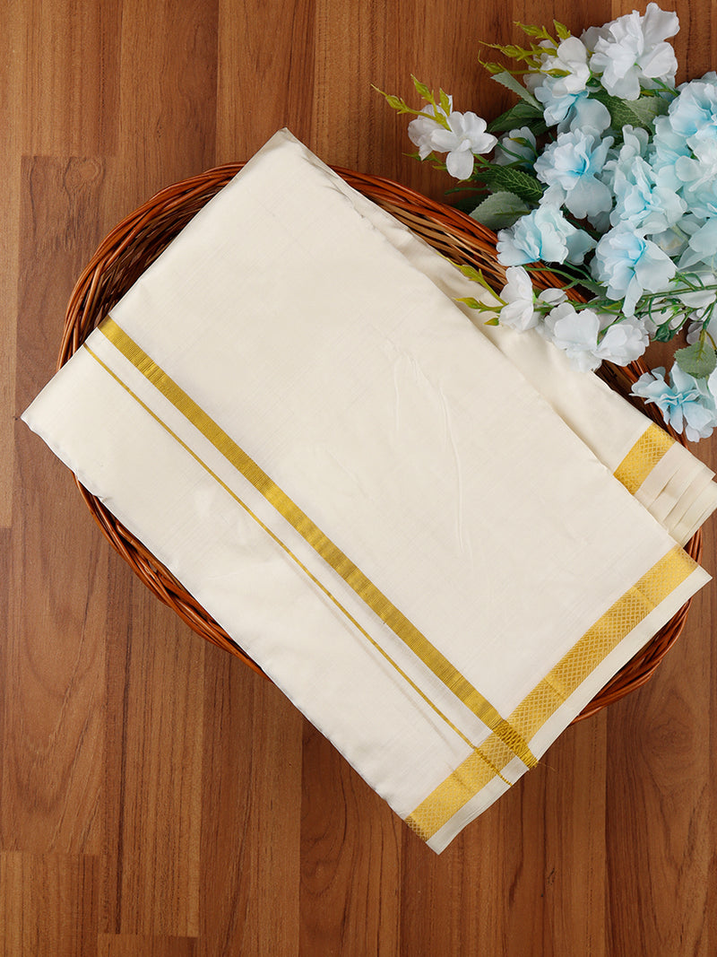 Mens Silk 50K 3/4" Panchakacham & Angavastram (9+5) Prasanthi