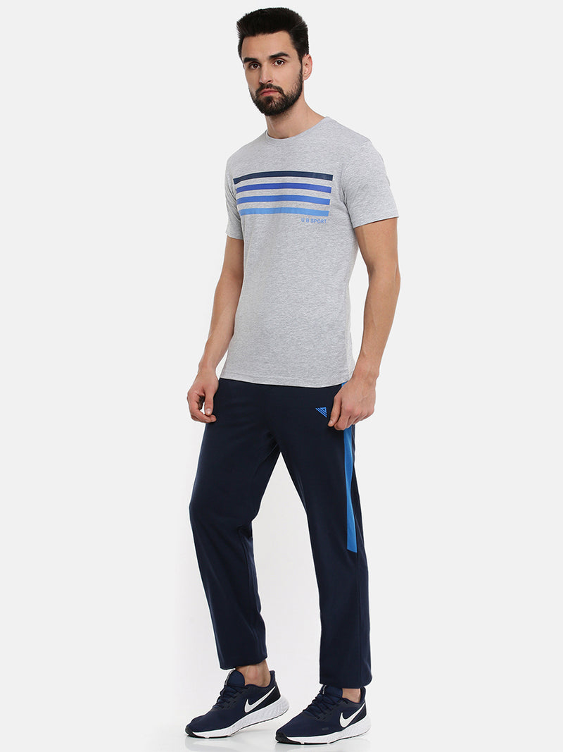 Graphic Printed Combed Cotton TShirt with Active Track Pant Sets