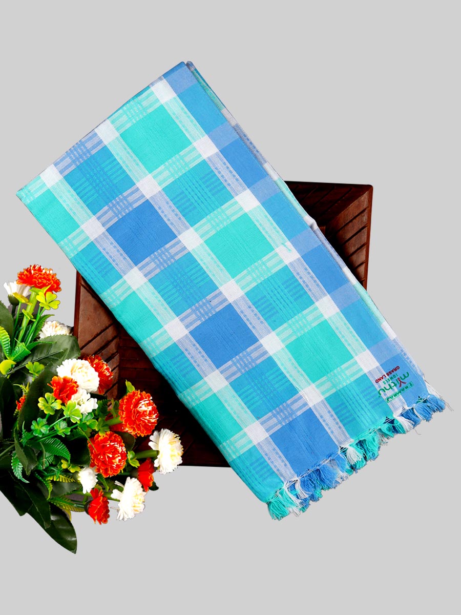 Cotton Colour Bath Towel Grassland 30x60-Blue & green