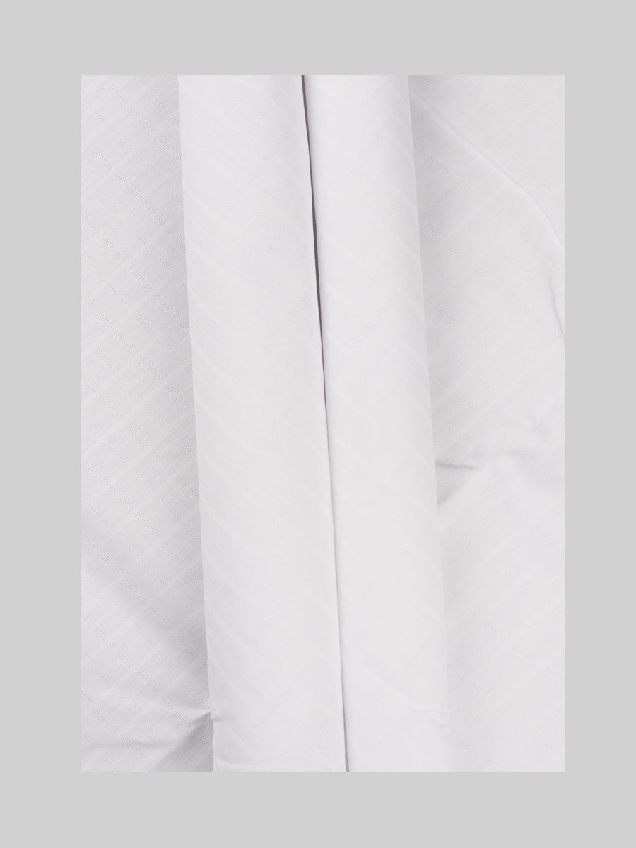 Cotton White Checks Shirt Fabric White Forest-Close view