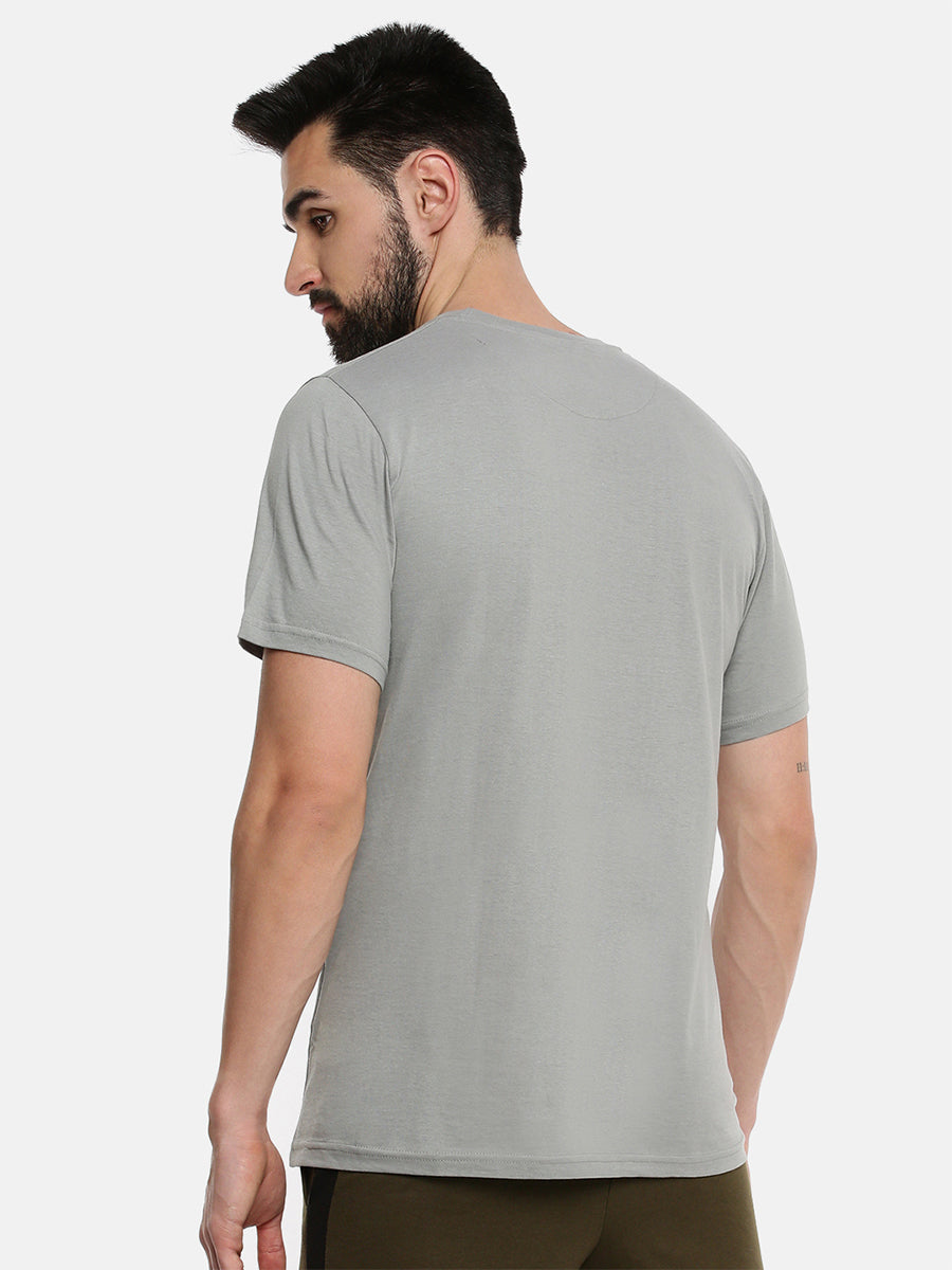 Super Combed Cotton Round Neck Graphic T-Shirt Grey GT9