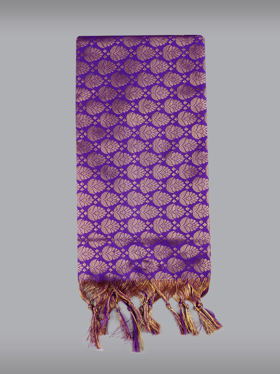 Jari Shawl/Ponnadai 002-Purple