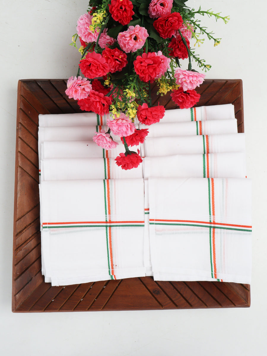 Good Feel Congress Handkerchief White ( 5 PCs Pack )