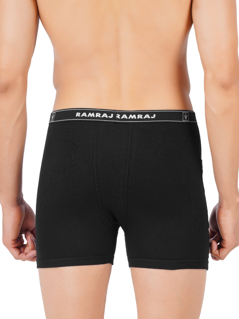 Ramraj Soft Combed Fine Jersy Pocket Black Color Trunk Softex (2PCs Pack)
