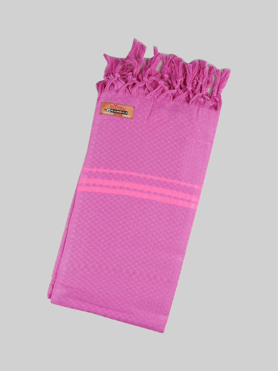 Cotton Colour Bath Towel Chariot-Pink