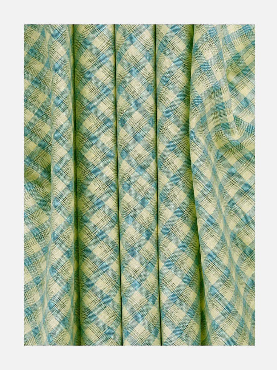 Cotton Colour Green & Yellow Checked Shirt Fabric High Style-Clos eview