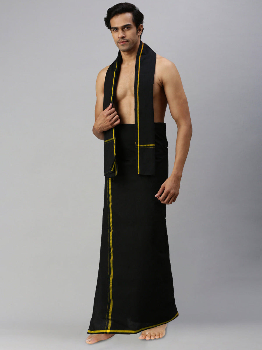 Mens Makara Jyoti Devotional Dhoti & Towel Set