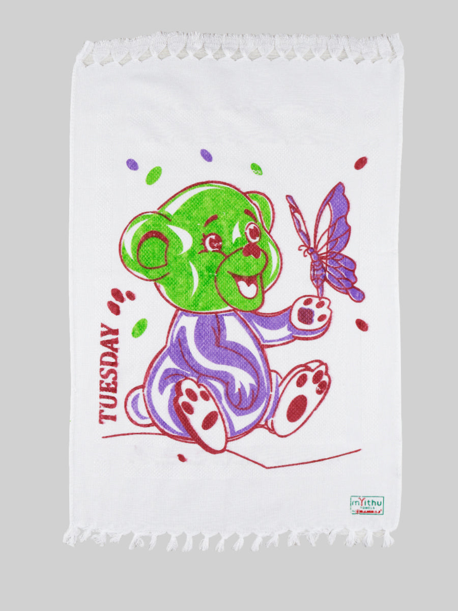 Monday to Saturday Naughty White Print Towel (Pack of 6)