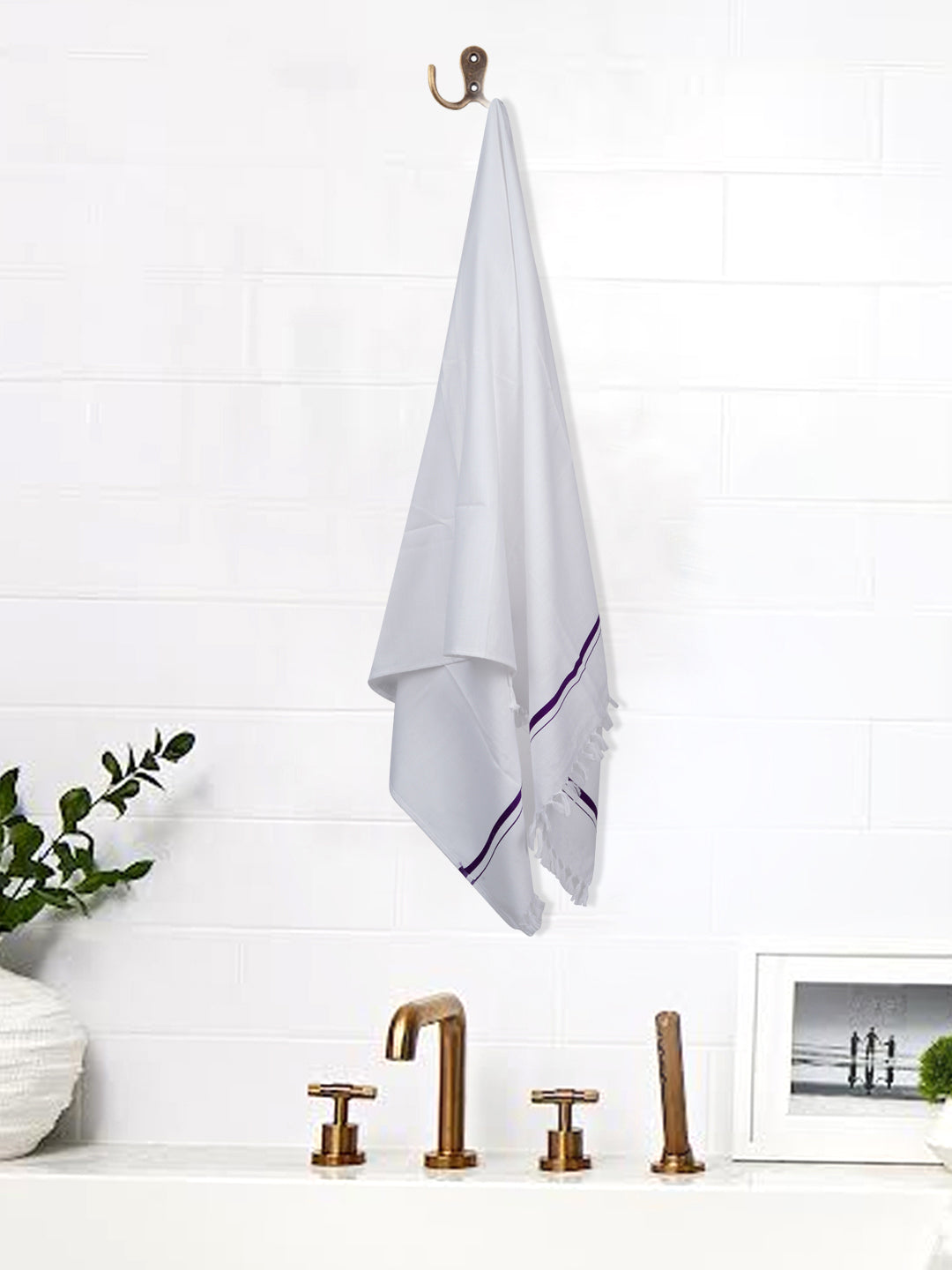 Softest Cotton Plain bath Towel Flint 1/2 BB-View six