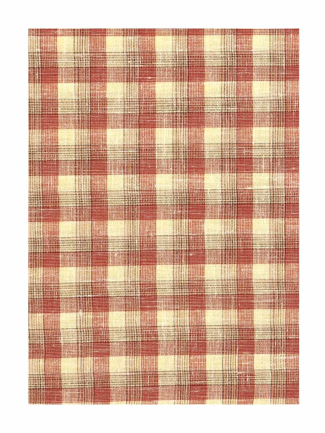 Cotton Colour Brown & Mustard Checked Shirt Fabric High Style-Zoom alternative view