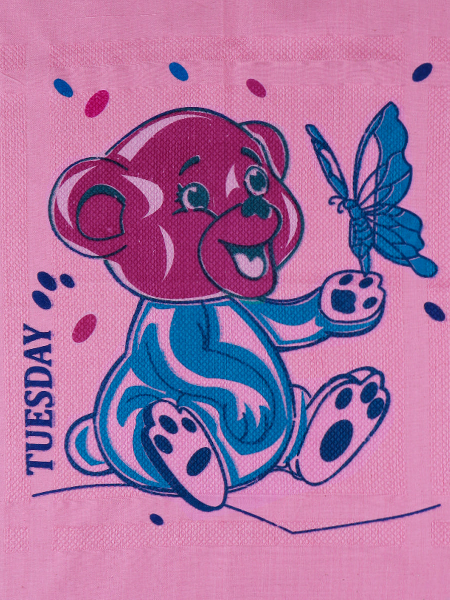 Monday to Saturday Naughty Colour Print Towel (Pack of 6)