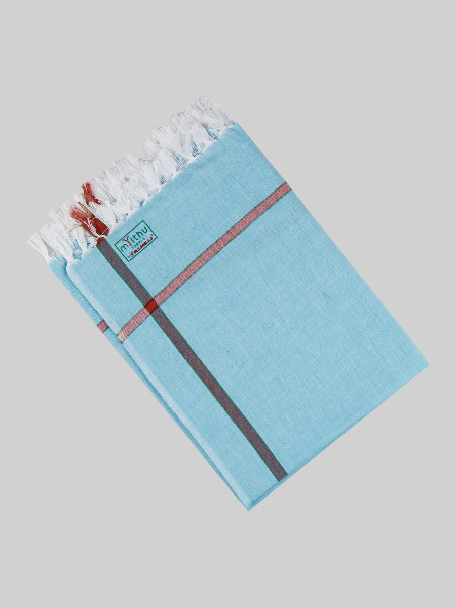 Softest Cotton Colour Plain Bath Towel Haiku-Sky blue