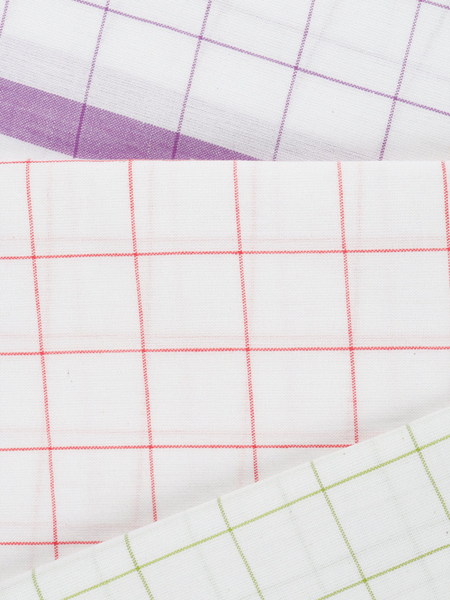 Softest Cotton Colour Checked Bath Towel Glory Cube (2 Pcs Pack)
