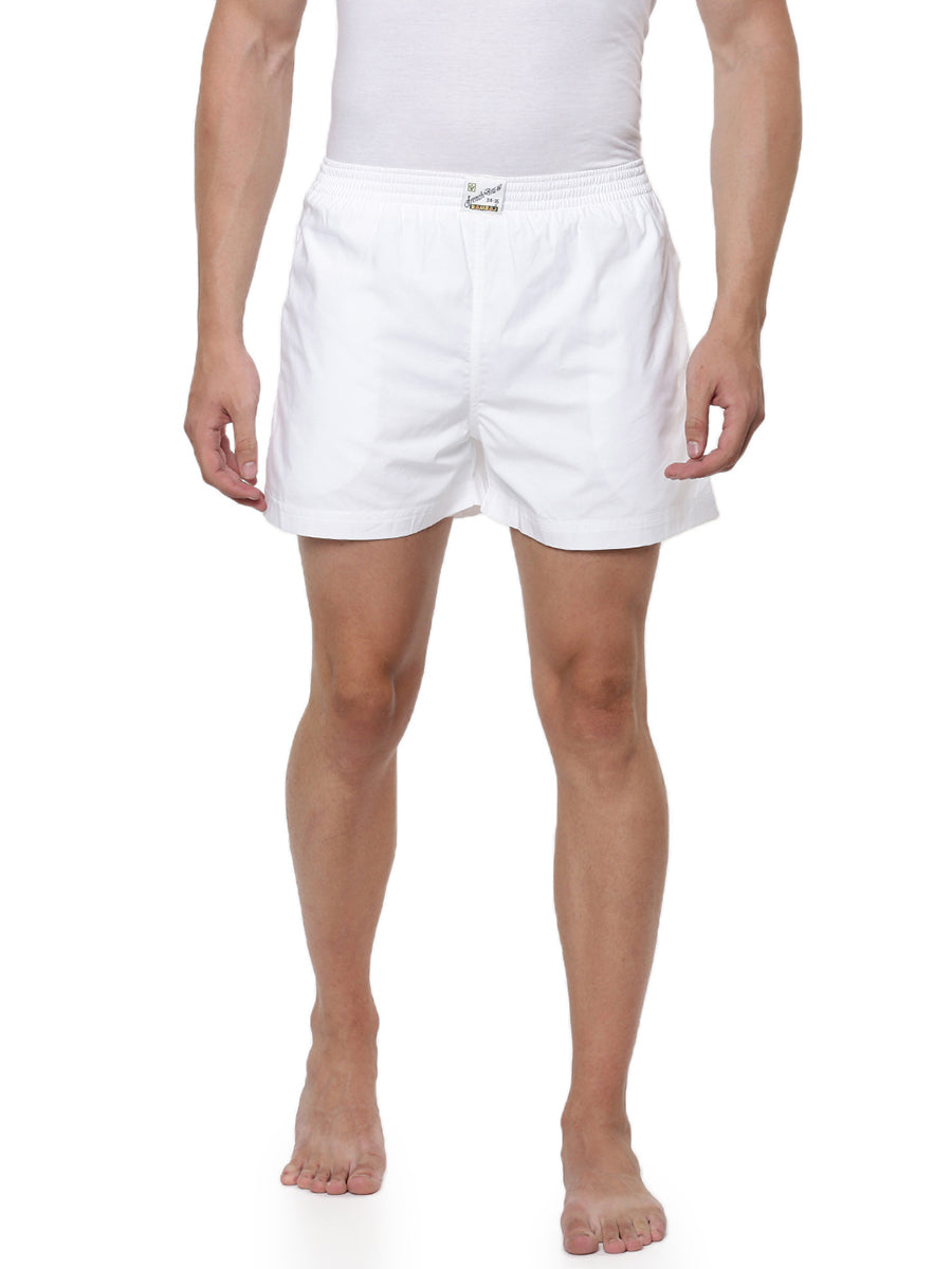 Mens White Dhoti Wear 2 in 1 Shorts with Knitted Breif French Draw