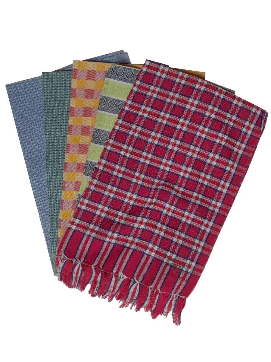 Checked Napkin Towel (5 in 1) -  Ramraj Cotton-Mix Design