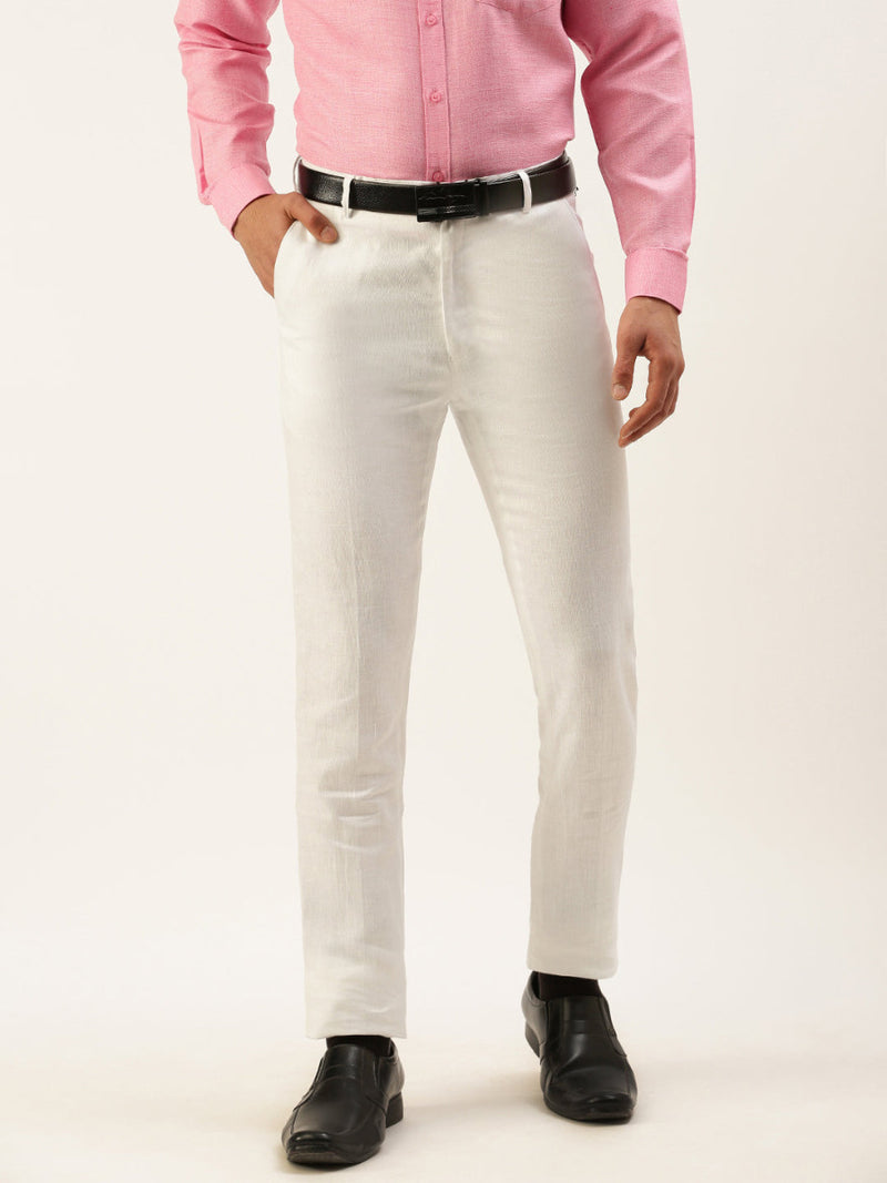 Buy Louis Philippe White Trousers Online  668616  Louis Philippe