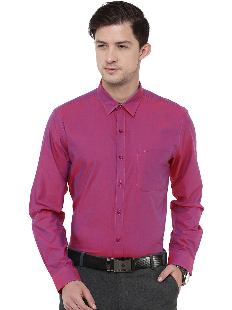 Mens Formal Shirt Full Sleeves Purple G111