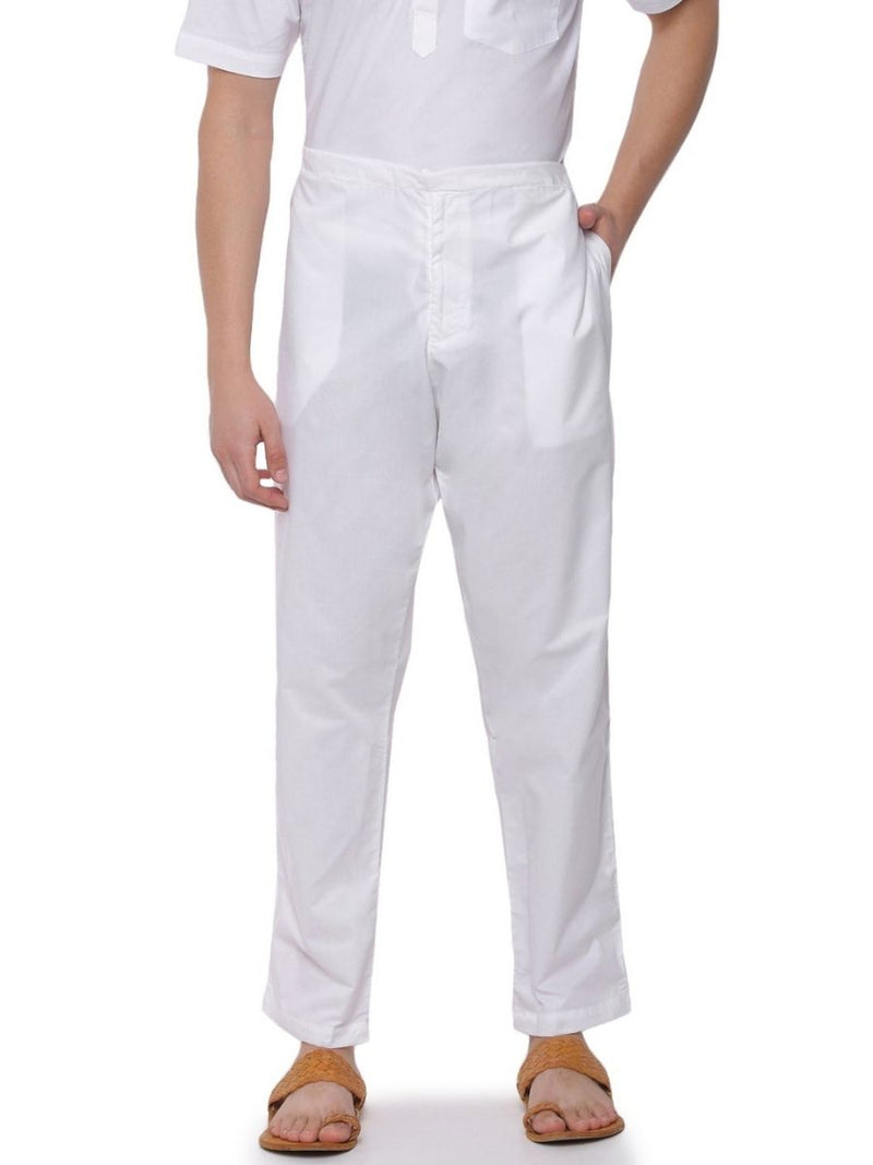 Ajay Arvindbhai Khatri Mens Pure Cotton Straight Pyjama white Colour   AjayArvindbhaiKhatri