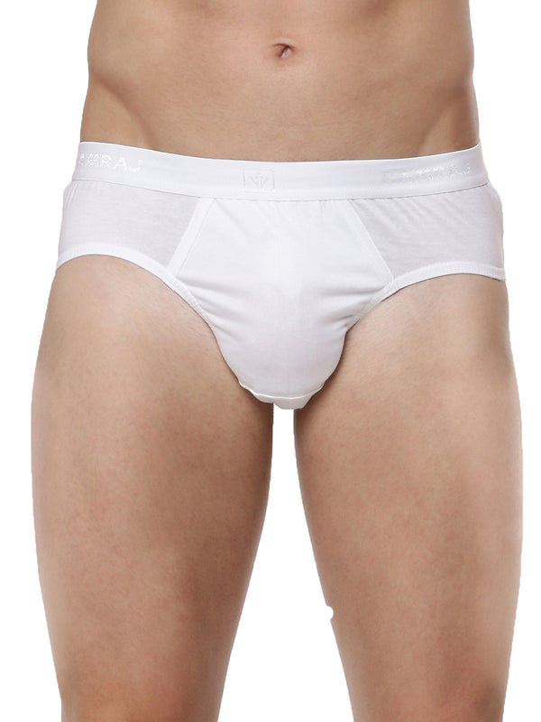 Combed Cotton Fine Jersy White Outer Elastic Brief Suriya (2PCs Pack)