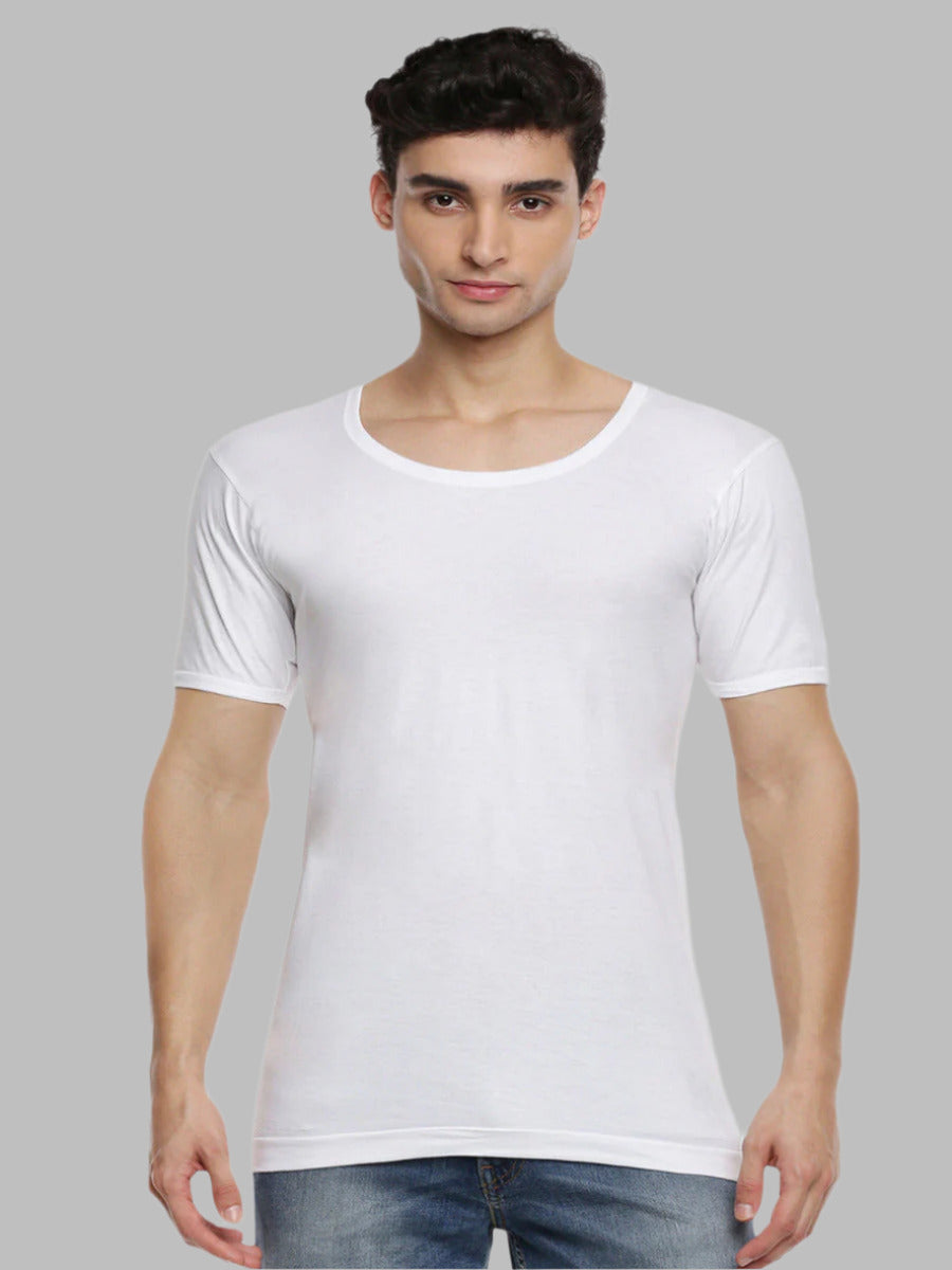 Rich Soft Cotton Classic Knitting White Banian RNS Romex Value Pack