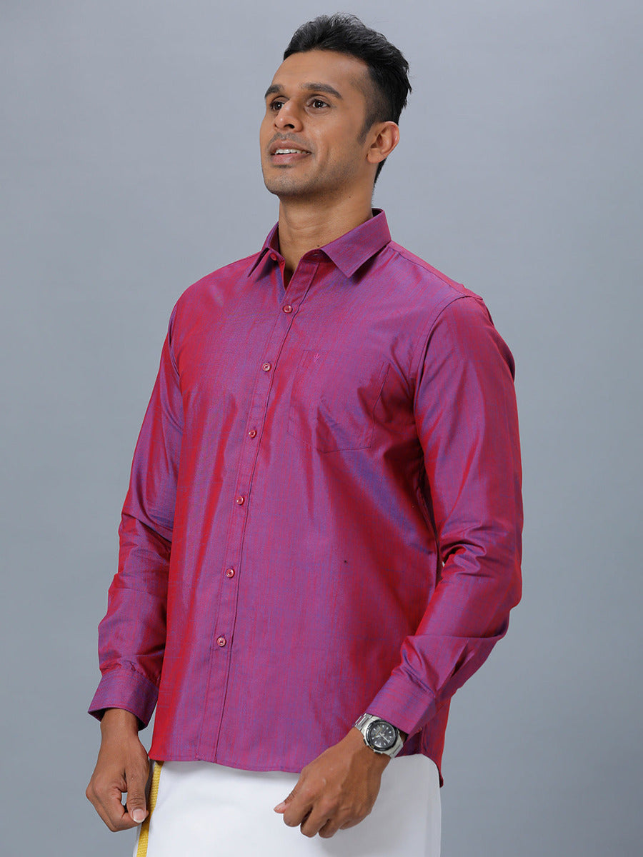 Mens Formal Shirt Full Sleeves Deep Pink T20 CR2