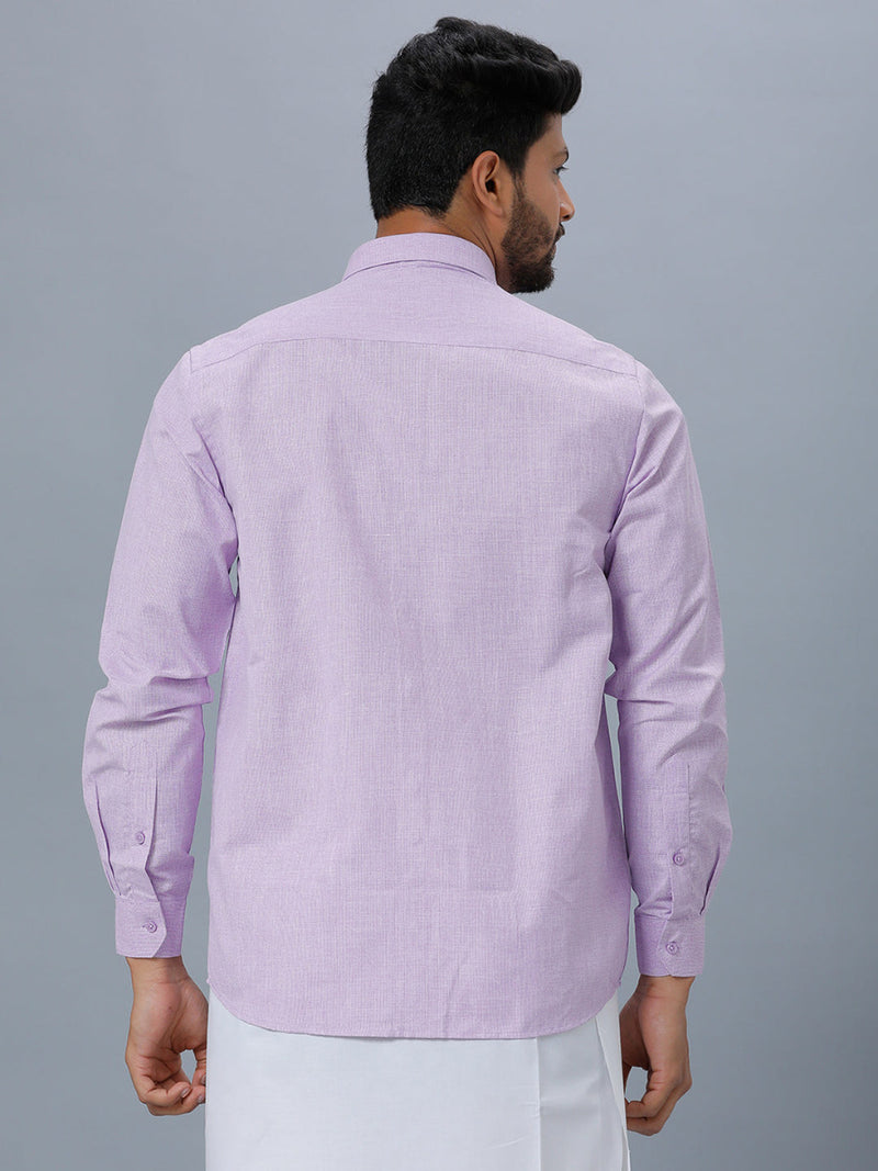Mens Cotton Formal Full Sleeves Violet Shirt T1 GC17