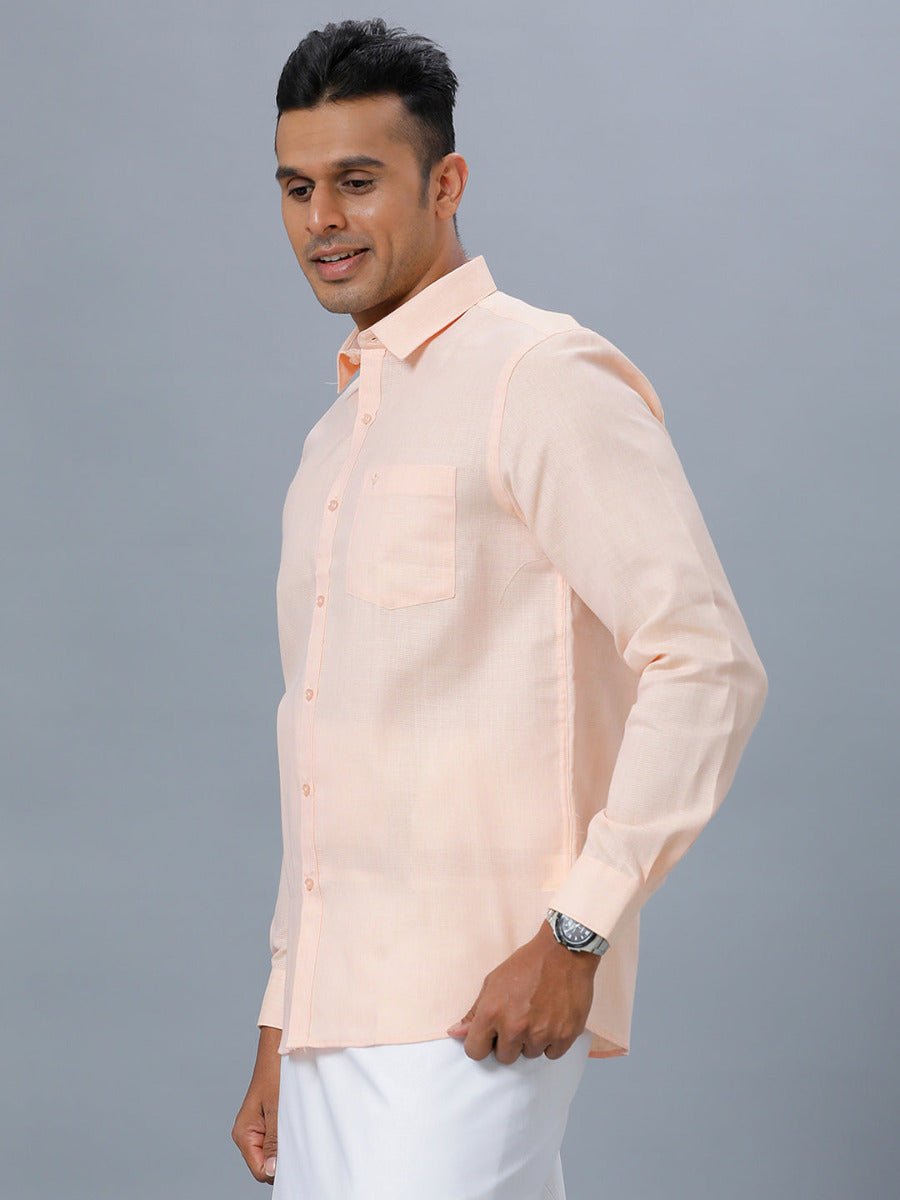 Mens Formal Shirt Full Sleeves Light Pink T25 TA4-Side alternative view