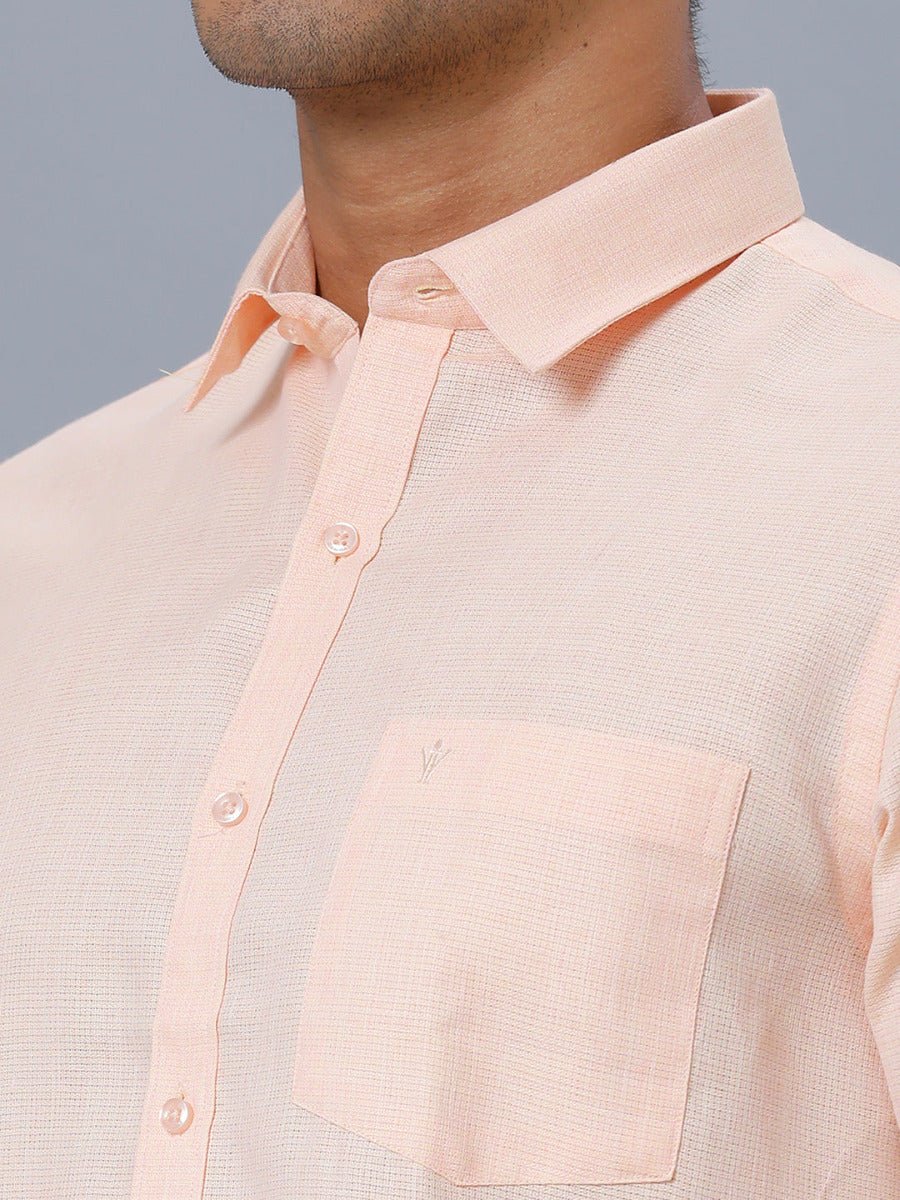 Mens Formal Shirt Full Sleeves Light Pink T25 TA4-Zoom view