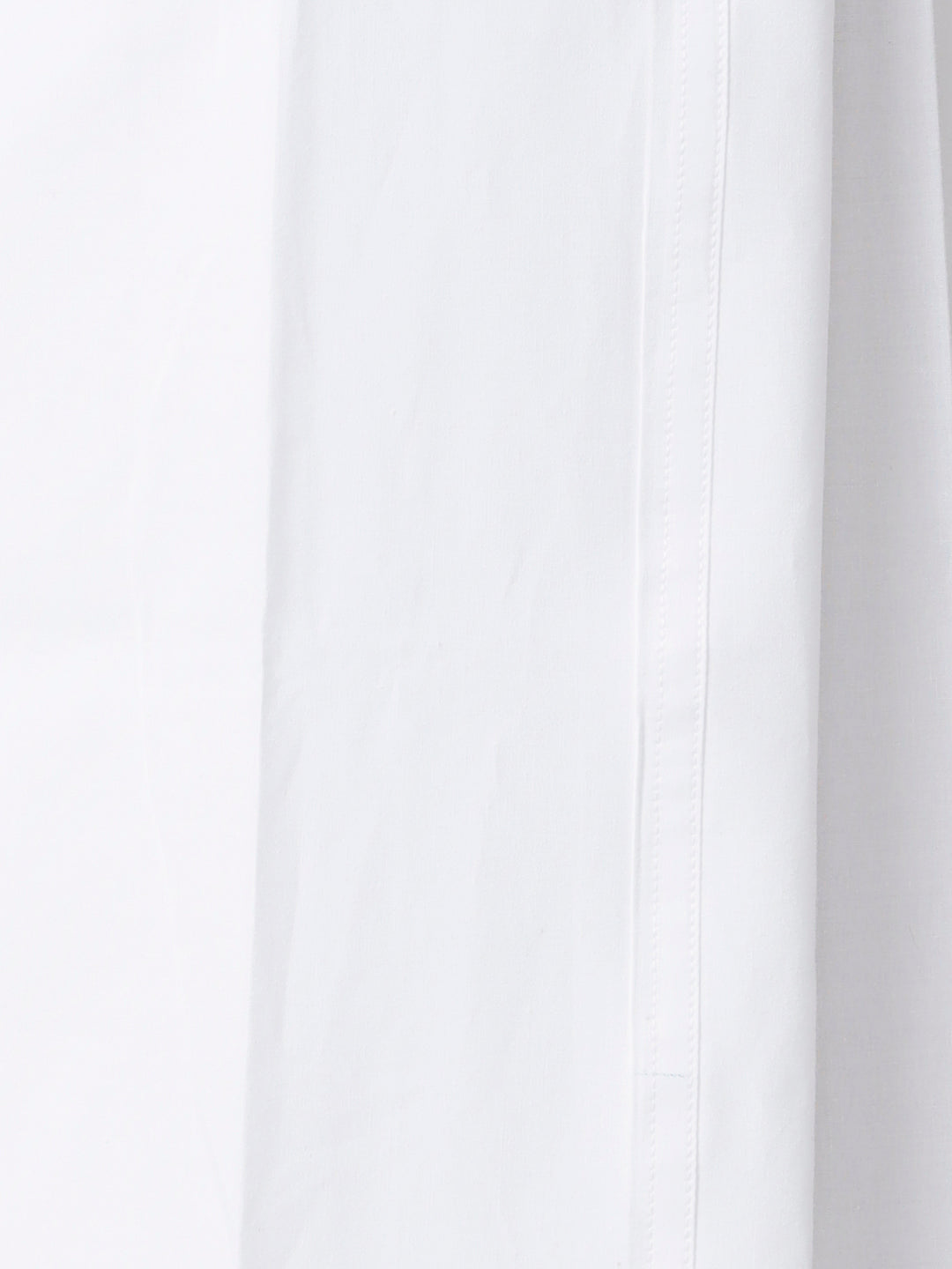 Mens Cotton Full Sleeve White Medium Kurta with Stitched Prayer Dhoti Combo Al Mashoor-Bottom view