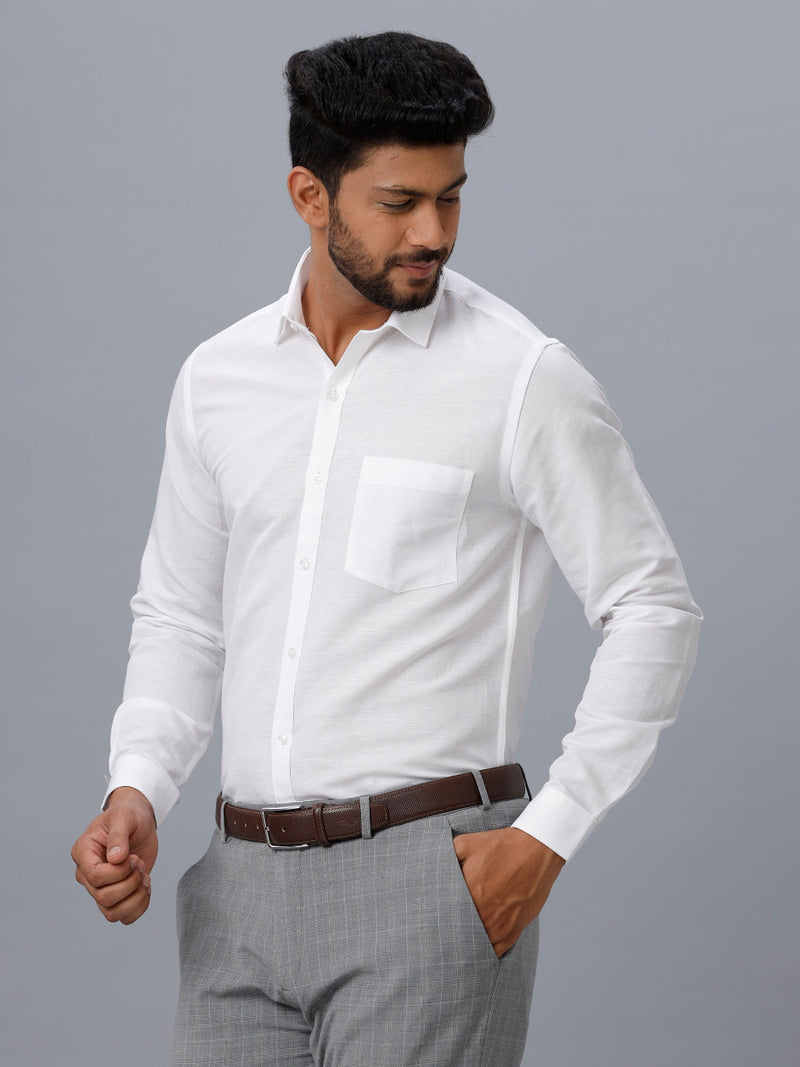 Buy Pure Linen White Shirt for Men Online | Best Pure Linen Half Sleeve ...
