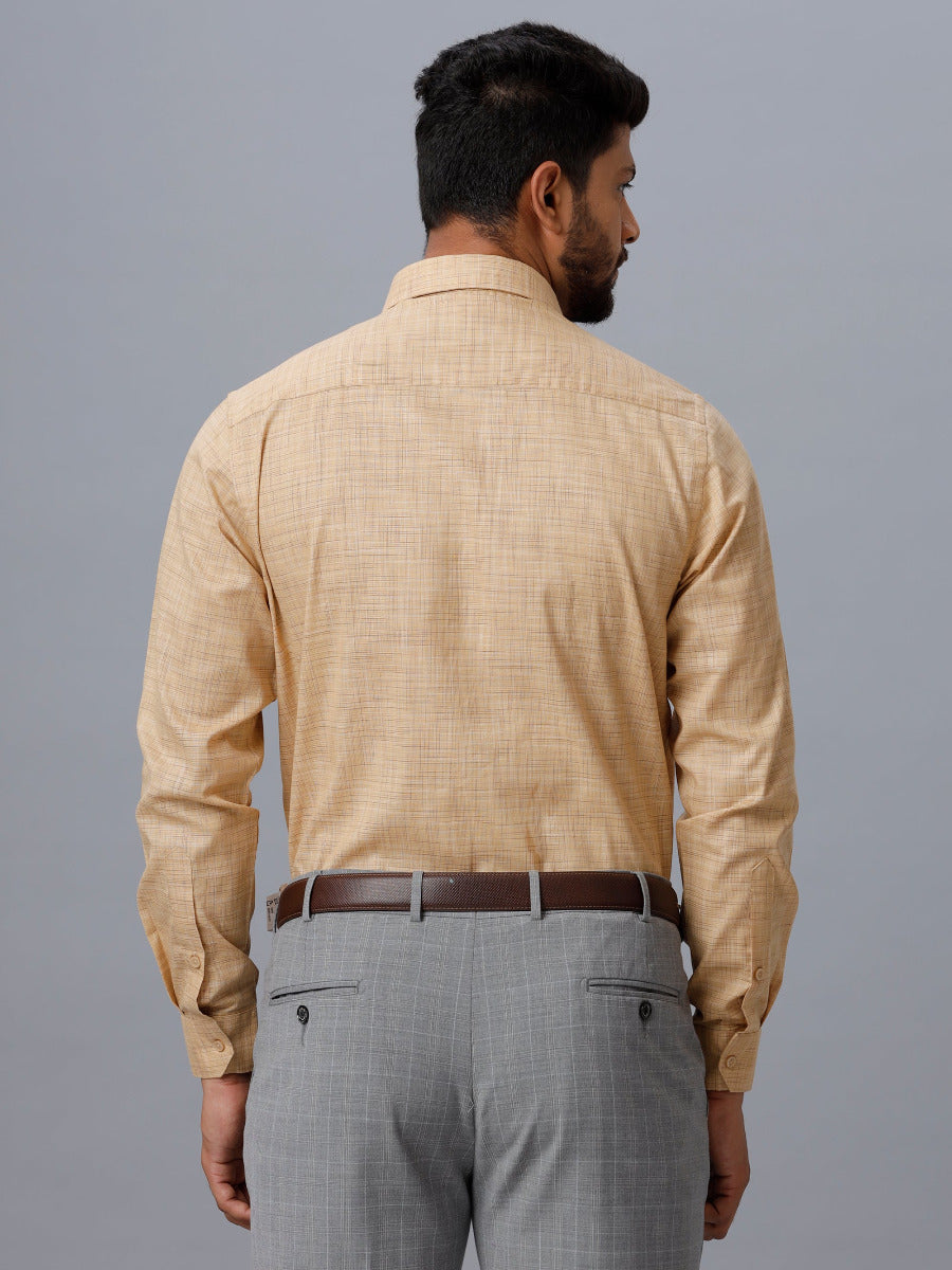 Mens Cotton Blended Formal Shirt Full Sleeves Sandal T23 CW3-Back view