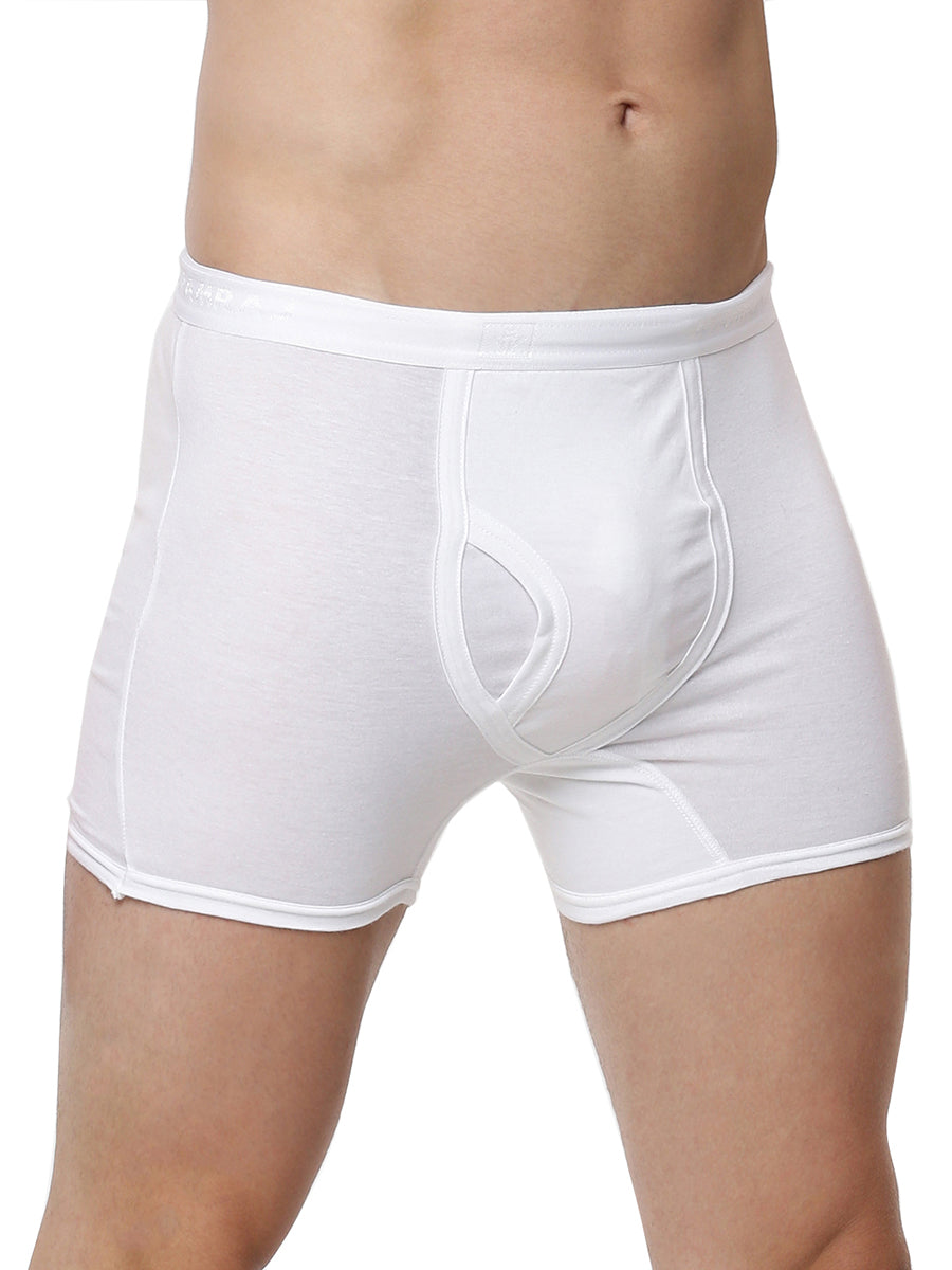Soft Combed Fine Jersy White Trunk without Pocket Target (2PCs Pack)-Side view