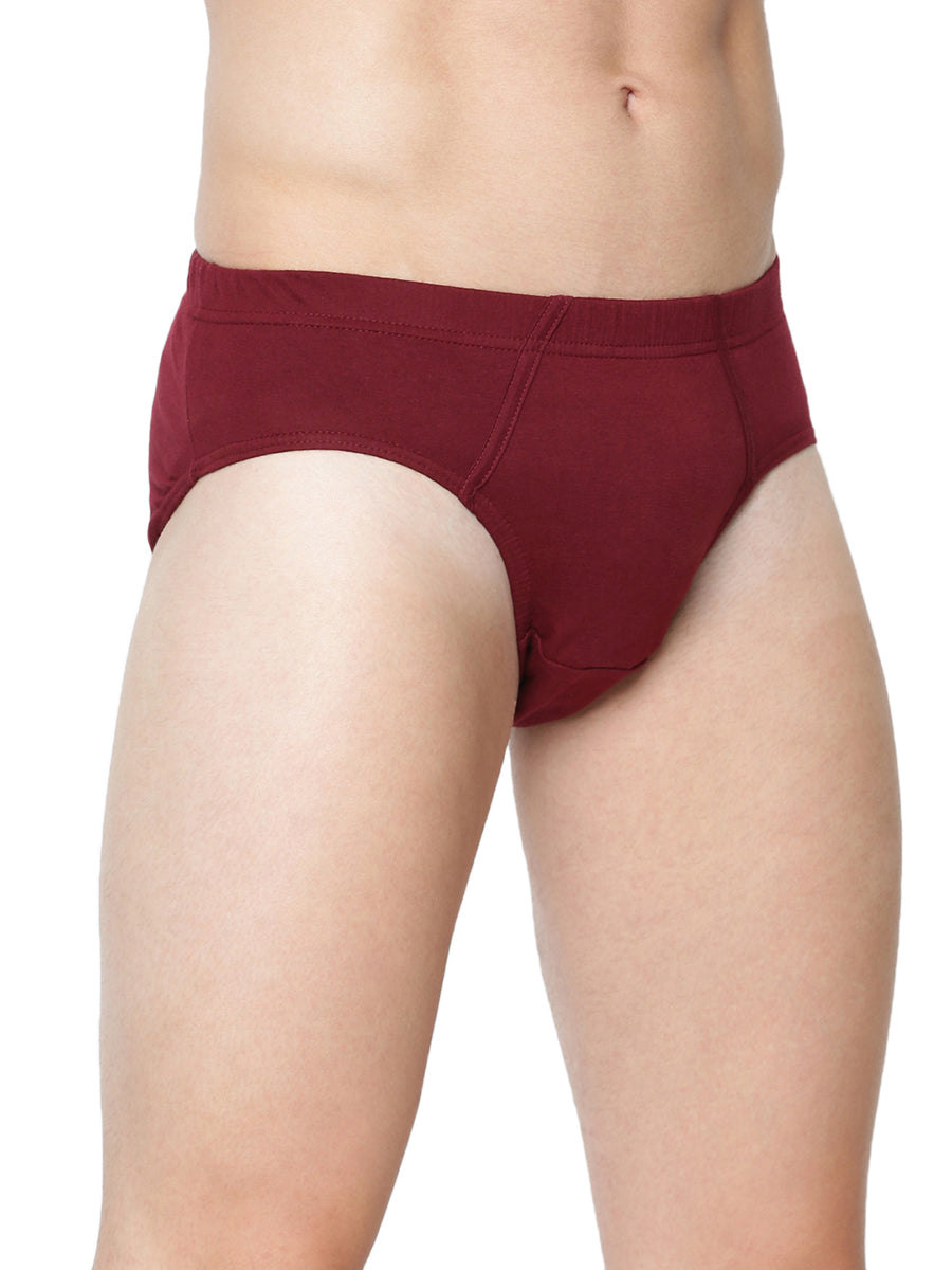Mens Soft Streachable Inner Elastic PlusSize Brief Suriya-Pack of 2-Side view