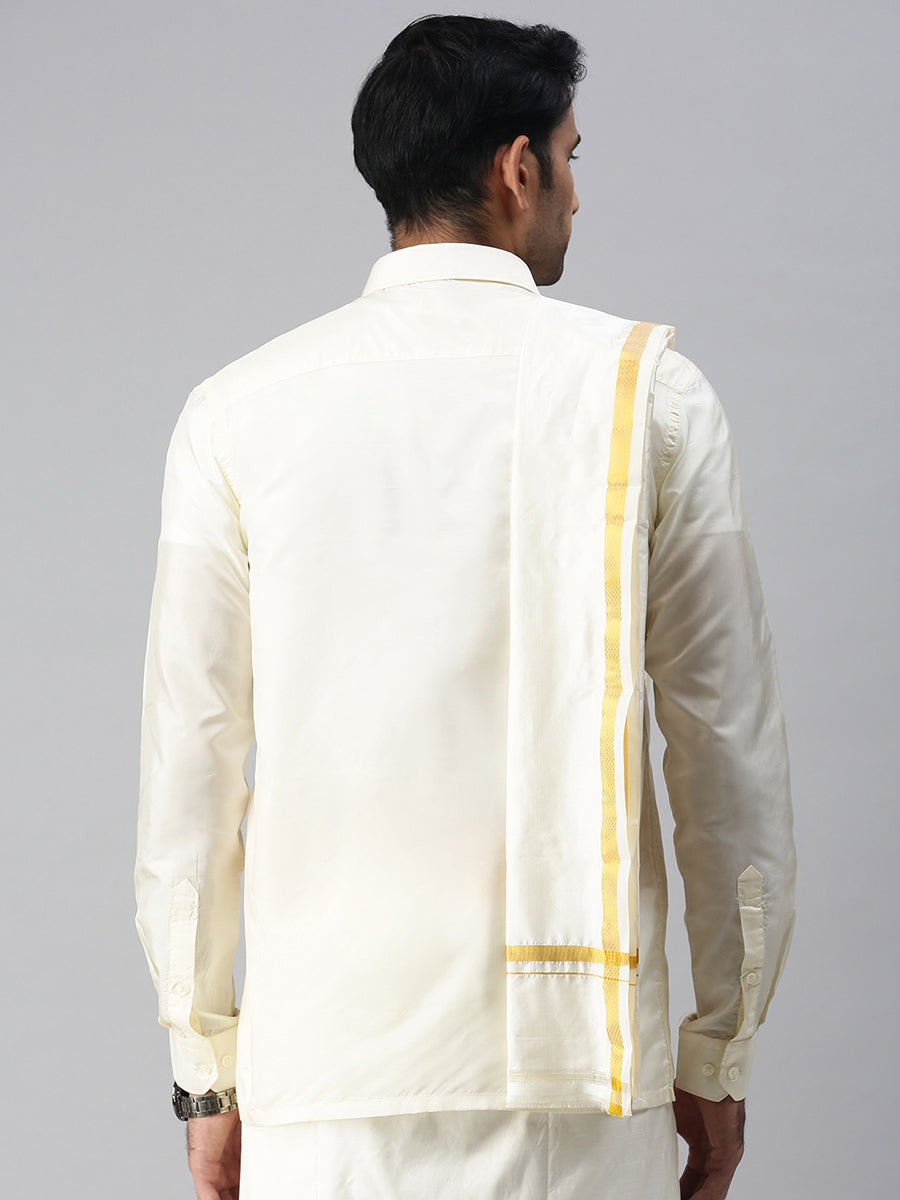 Pure Silk 1/2" Towel Rajahamsa-Back view