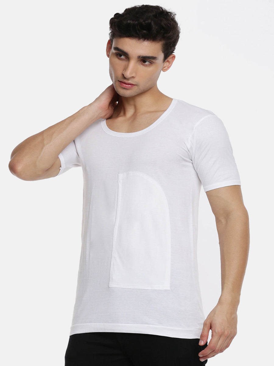 Ramraj Mens Sukra RNS Cotton Vest- SR2004 (White) -  - Feel Free
