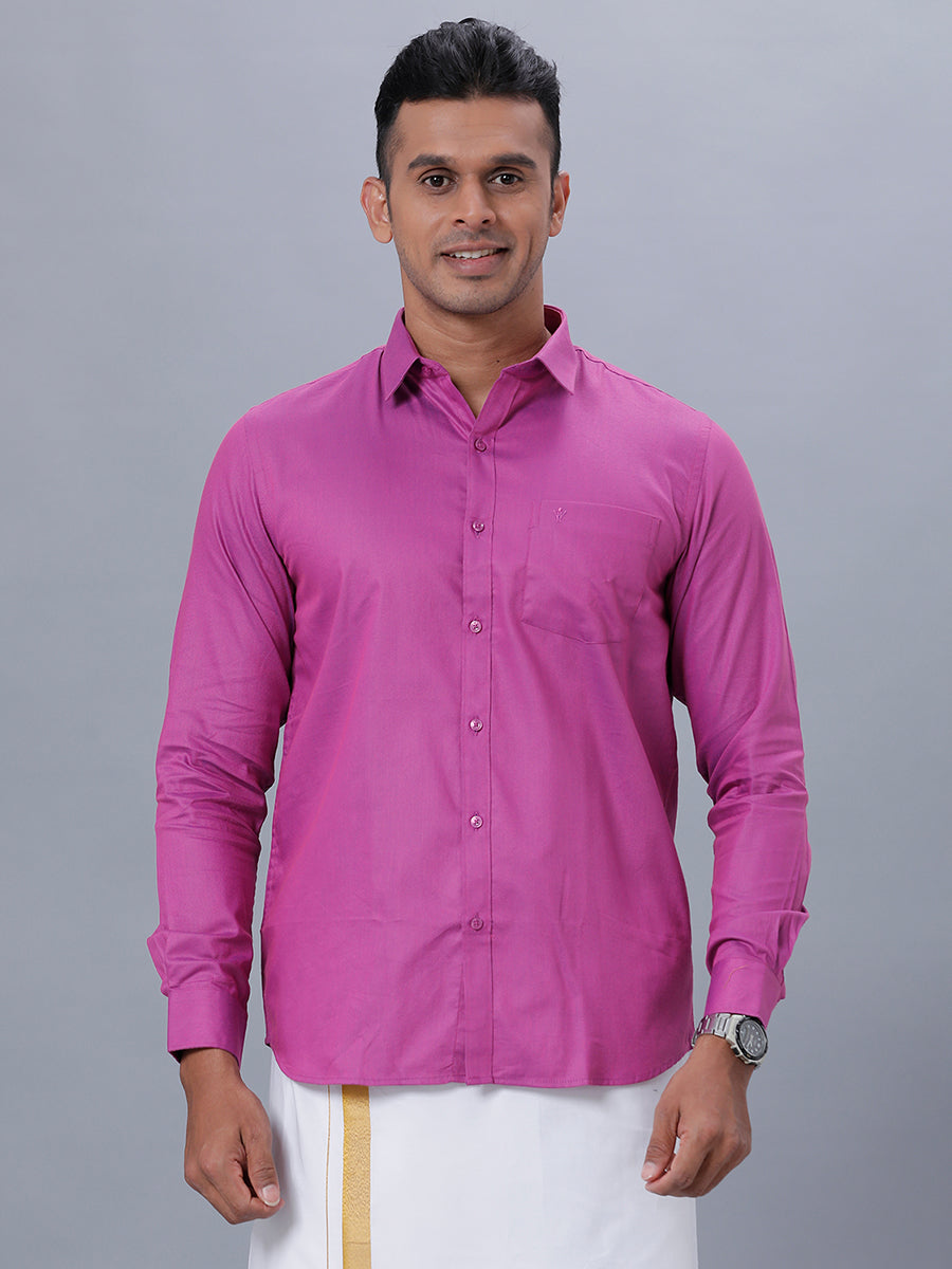 Mens Formal Shirt Full Sleeves Deep Pink T30 TF5