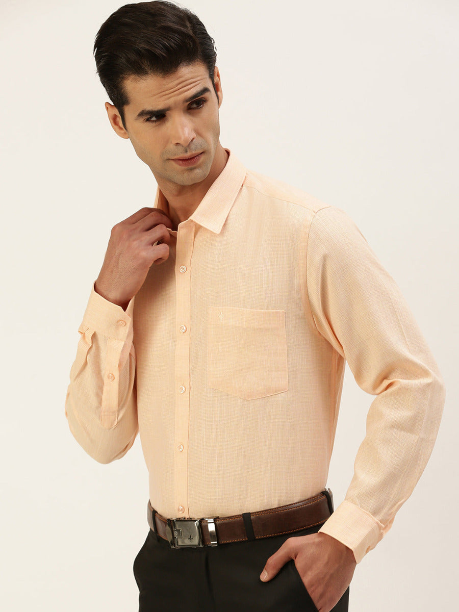 Mens Formal Shirt Full Sleeves Plus Size Light Pink T25 TA4-Side alternative view