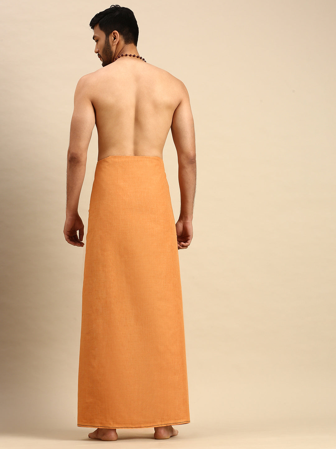 Men Devotional Dhoti with Big Border Vamsi Kaavi