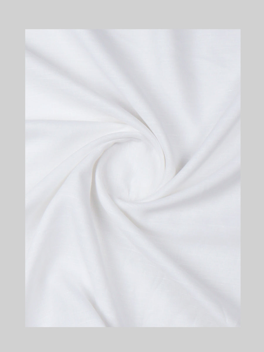 Mens Cotton White Shirt Bit with 1/2" Gold Jari Dhoti Combo Utsav-Zoom view