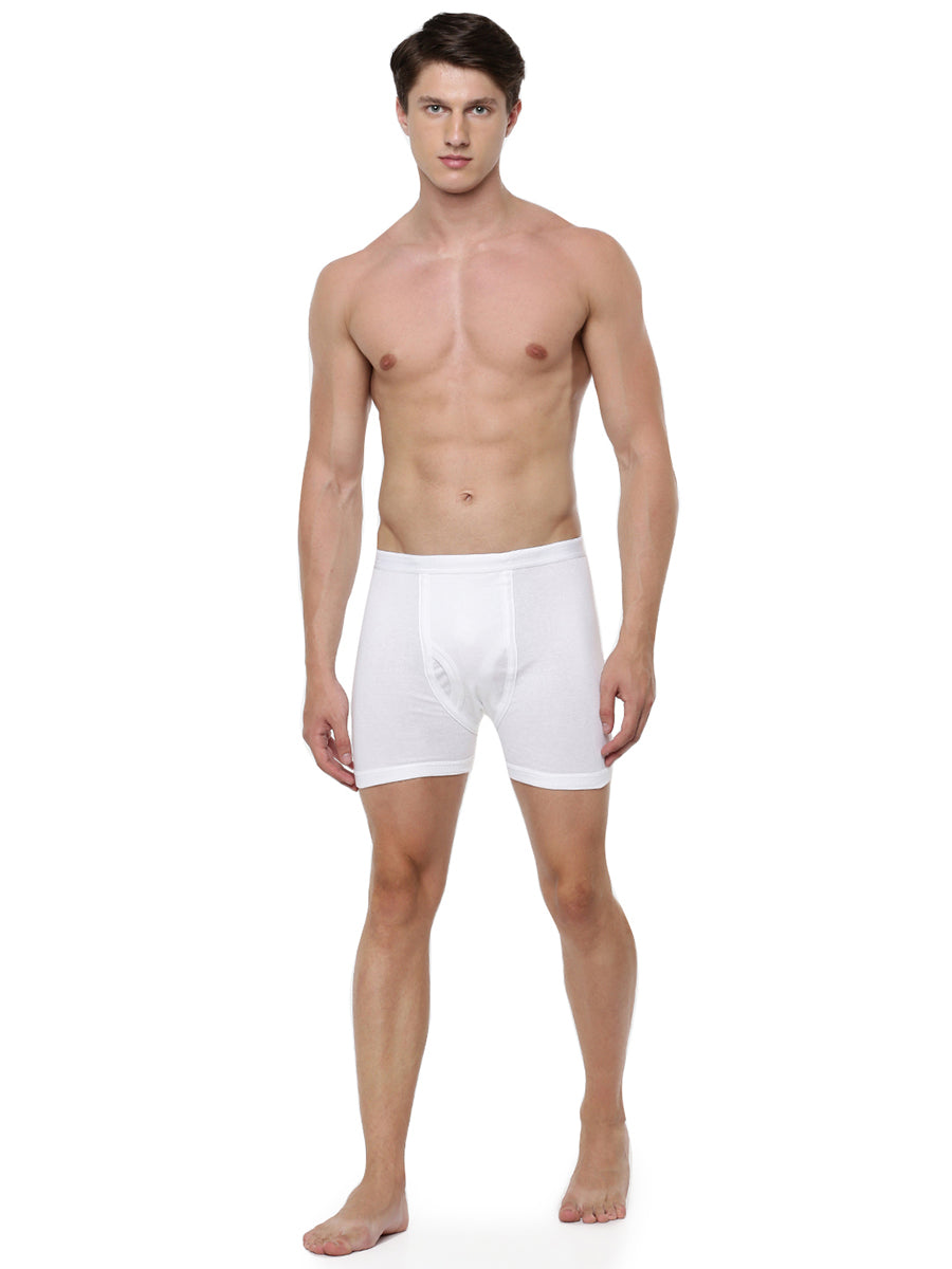 Soft Combed Rib White Trunk without Pocket Arrow (2PCs Pack)-Full view