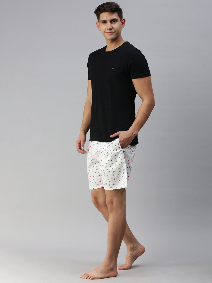 Mens Printed Woven Boxer Long WB15